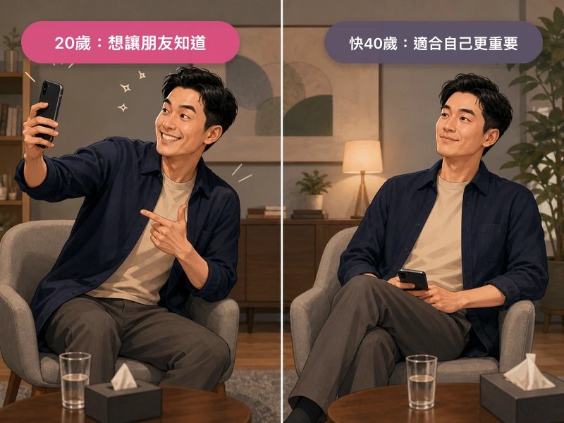 二十歲與接近四十歲男生入珠考量的比較