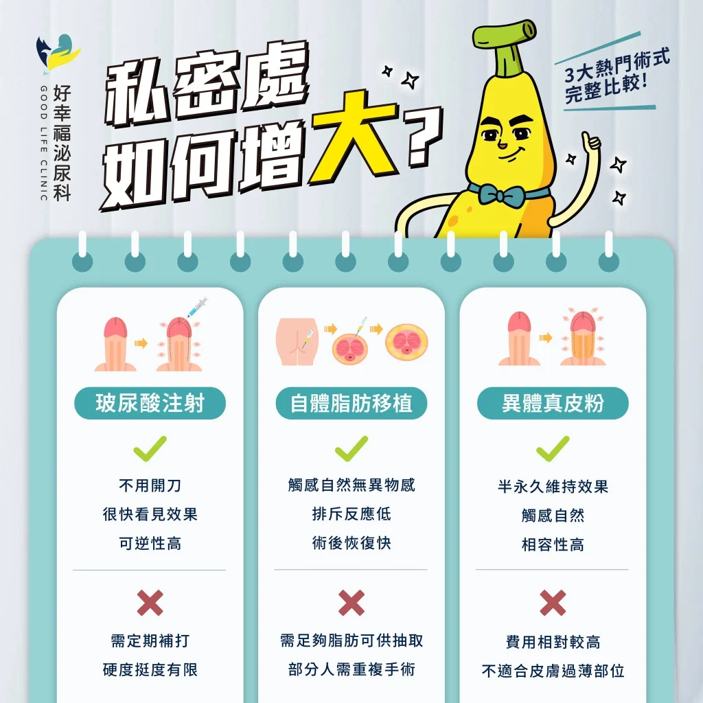 入珠與陰莖增粗作用位置及外觀差異示意圖