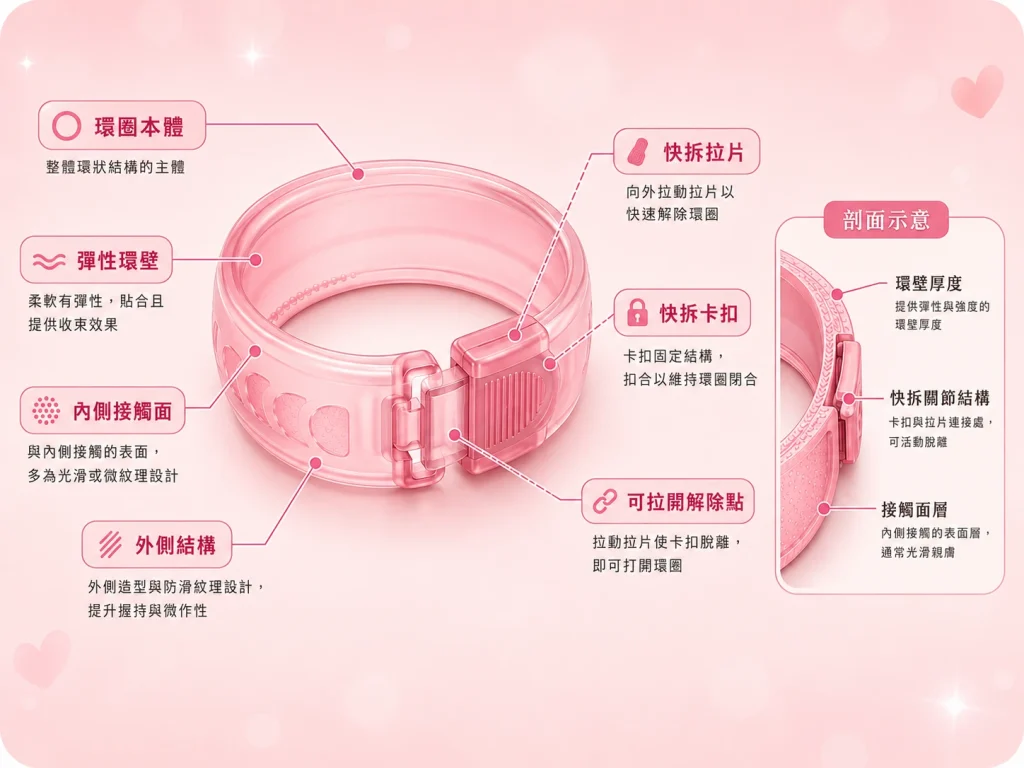 可快速解除的收束環結構
